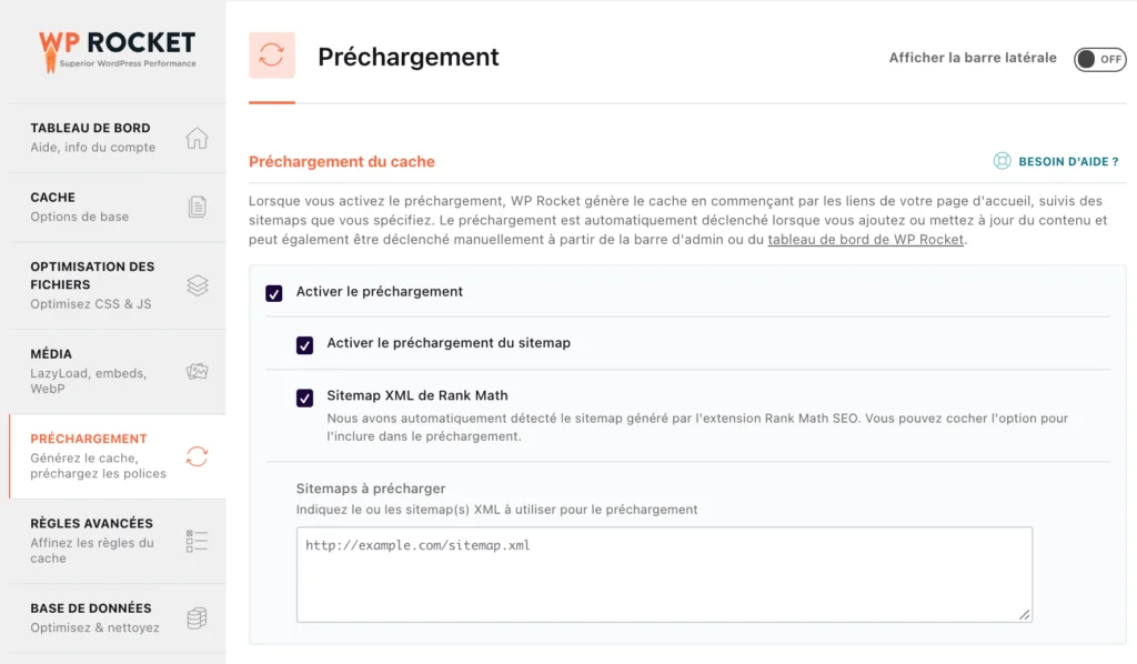Configurer WP Rocket pour Divi - Préchargement des ressources