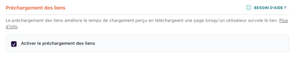 Configurer WP Rocket pour Divi - Préchargement des liens