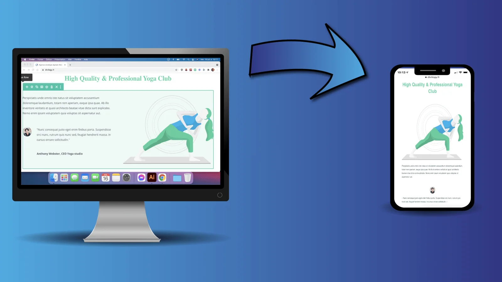 Changer l’ordre des colonnes Divi sur mobile